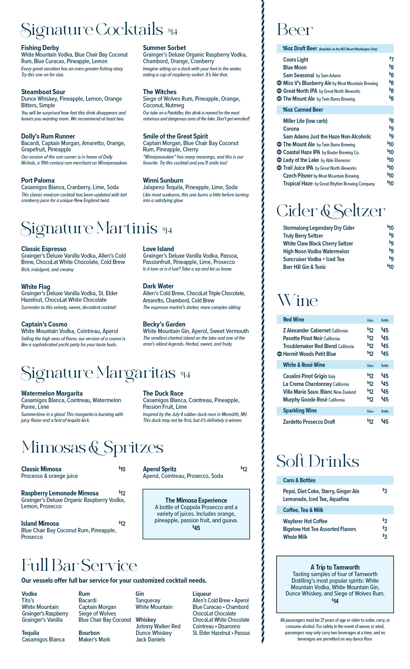 Beverage Menu